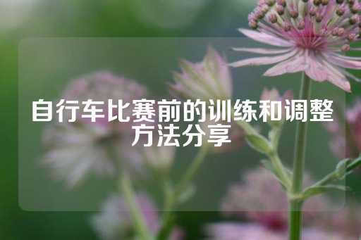 自行车比赛前的训练和调整方法分享